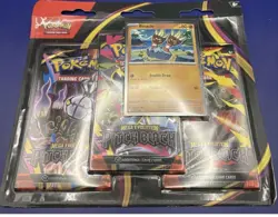 Pokemon TCG Mega Evolution Pitch Black ME05 3 Pack Blister Binacle Promo Sealed - Image 1