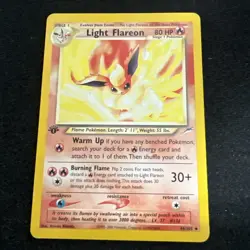 Nintendo Pokemon TCG Neo Destiny Light Flareon 46/105 Rare regular 1st Edition - Image 1