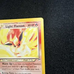 Nintendo Pokemon TCG Neo Destiny Light Flareon 46/105 Rare regular 1st Edition - Image 3