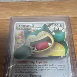 Pokemon Snorlax LV.X 111/111 Rising Rivals Holo Ultra Rare Level Up 130 HP - Image 2