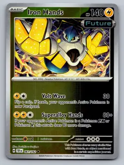Iron Hands 061/162 Uncommon Temporal Forces Pokemon Reverse Holo Near Mint - Image 1