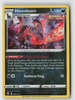 Houndoom 096/163 Holo Rare Battle Styles Pokemon Near Mint - Image 1