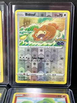 Pokemon GO Ditto 053 Complete Set Spinarak Numel Bidoof Reverse Unpeeled Sticker - Image 3