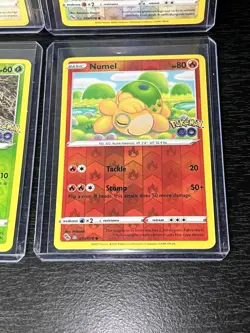 Pokemon GO Ditto 053 Complete Set Spinarak Numel Bidoof Reverse Unpeeled Sticker - Image 5