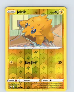 Pokemon TCG Joltik SWSH Vivid Voltage 055/185 Reverse Holo Common Card NM - Image 1