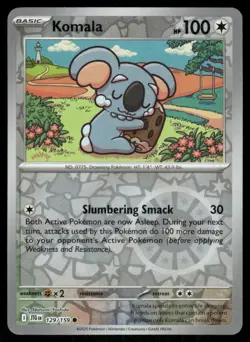 Komala 129/159 Common Journey Together Pokemon Reverse Holo Near Mint - Image 1