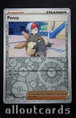 2023 Pokemon Scarlet & Violet Base Penny Reverse Holo 183/198 - Image 1