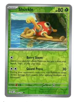Pokemon TCG Shuckle S&V Obsidian Flames 005/197 Reverse Holo Common Card NM-M - Image 1