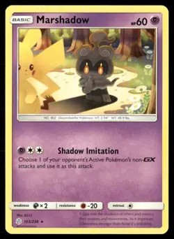 Marshadow 103/236 Rare Cosmic Eclipse Pokemon Lightly Played - Image 1