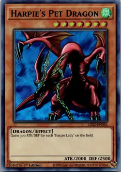 Harpie's Pet Dragon (Blue) LDS2-EN066 Season 2 Yu-Gi-Oh 1st Edition LP - Image 1