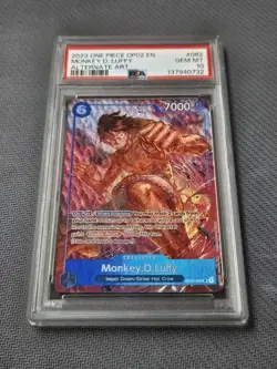 2023 ONE PIECE OP02 PARAMOUNT WAR ALTERNATE ART #062 MONKEY D. LUFFY PSA 10 - Image 2