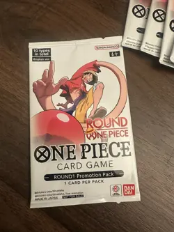 One Piece x Round1 Round One (1) Promo Pack USA English Sealed FAST SHIP IN HAND - Image 1
