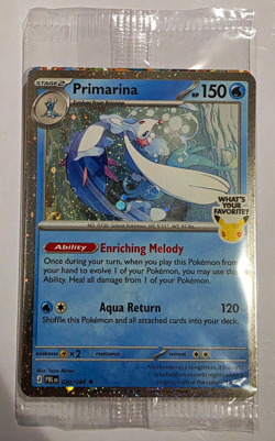 Pokemon TCG Primarina 020/084 Promo | Pitch Black | Sealed | Barnes & Noble - Image 1