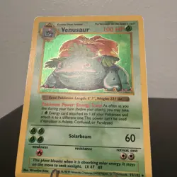 1999 Pokemon Shadowless Venusaur 15/102 Base Set Holo Rare Unlimited English - Image 5