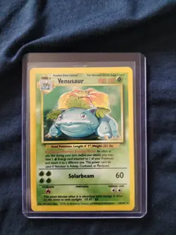 Pokemon Venusaur 15/102 Base Set Unlimited Holo Rare 1999 WOTC Vintage LP - Image 1