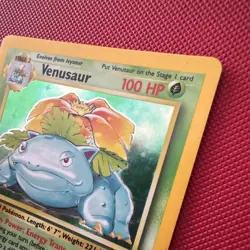 Pokemon Venusaur Base Set 15/102 Holo Rare Unlimited English 1999 100 HP - Image 3