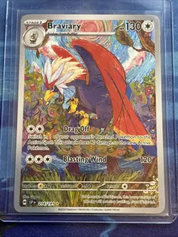 Pokemon TCG Braviary 214/191 Surging Sparks Illustration Rare NM - Image 1