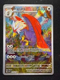 Pokemon TCG Braviary 214/191 – Surging Sparks – Illustration Rare – NM - Image 2