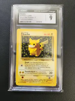 CGC 9 MINT Ivy Pikachu 1999 Black Star Promo 1 Pokemon League Pokemon Card - Image 1
