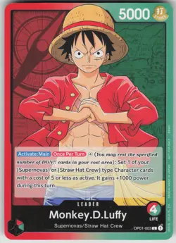 One Piece TCG Monkey.D.Luffy (003) L One Piece Demo Deck Cards OP01-003 - Image 1