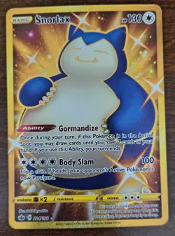 Pokemon TCG Snorlax Holo Card 224/198 Sword & Shield Chilling Reign - Image 1