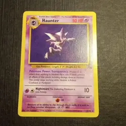 Haunter 21/62 - Non-Holo Rare - Fossil Set - Vintage WOTC Pokemon Card - NM - Image 1