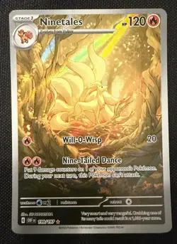 Ninetales 199/197 Illustration Rare Obsidian Flames Pokemon Card TCG NM - Image 1