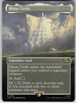 MTG TCG Minas Tirith () (Borderless) R The Lord of the Rings 341 - Image 1