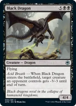 NM Foil - Black Dragon [AFR - 90] Adventures in the Forgotten Realms - Image 1