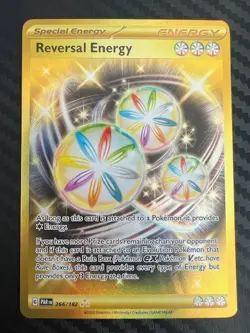 Pokemon TCG Card Reversal Energy 266/182 Gold Secret Rare S&V Paradox Rift NM - Image 1