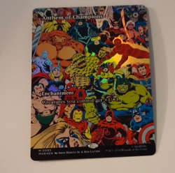 Anthem of Champions Comic Poster FOIL Marvel Super Heros MTG MAGIC THE GATHERING - Image 1