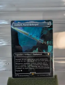 MTG Anduril, Narsil Reforged (Borderless) LTC 491 - LOTR Magic The Gathering - Image 1