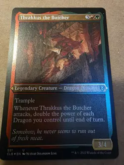 Thrakkus the Butcher (Foil Etched) Battle for Baldur's - Mtg - Image 1