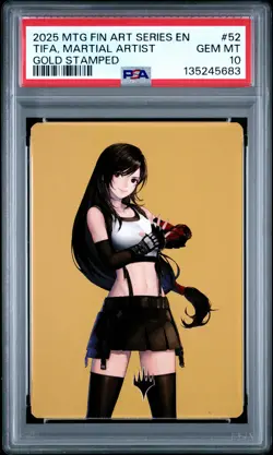 2025 Magic The Gathering Final Fantasy Art Series #52 Tifa, Martial Artist PSA10 - Image 1