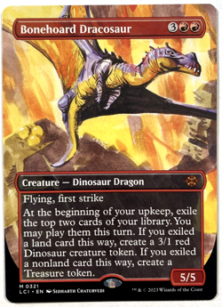 MTG Bonehoard Dracosaur *BORDERLESS* Lost Caverns of Ixalan 0321 NM - Image 1