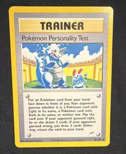 Nintendo Pokemon Personality Test 102/105 Neo Destiny Uncommon Unlimited English - Image 1