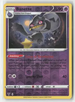 Banette 068/185 Rare Vivid Voltage Pokemon Reverse Holo Lightly Played - Image 1
