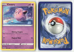 Clefairy 074/192 Common Rebel Clash Pokemon Moderately Played - Image 3