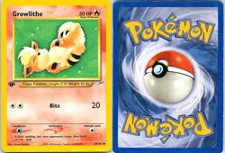 Growlithe 68/105 Common Neo Destiny Pokemon 1st Edition Damaged - Image 3