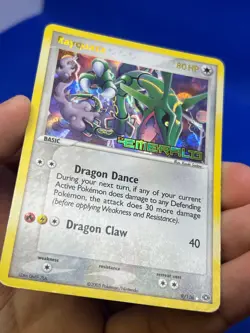 VTG 2005 Pokemon EX Emerald Rayquaza 9/106 Stamped Reverse Holo Rare MP - Image 5