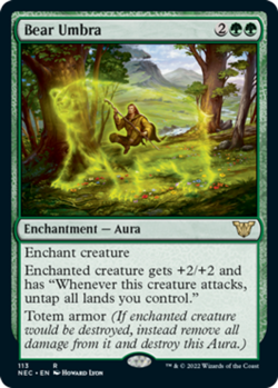 1x Bear Umbra NM-Mint, English Commander: Kamigawa: Neon Dynasty MTG Magic - Image 1