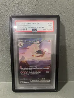 2023 POKEMON MEW EN-151 SPECIAL ILLUSTRATION RARE #199 CHARIZARD EX PSA 9 - Image 1