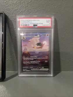 2023 POKEMON MEW EN-151 SPECIAL ILLUSTRATION RARE #199 CHARIZARD EX PSA 9 - Image 3