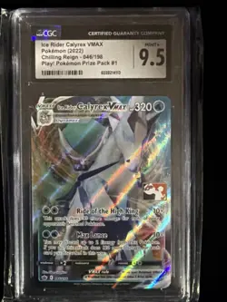 Ice Rider Calyrex VMAX Pokemon 2022 Chilling Reign 046/198 CGC 9.5 Pokemon Stamp - Image 1