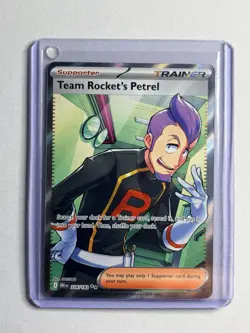 TEAM ROCKET'S PETREL 226/182 Pokemon Destined Rivals Ultra Rare Full Art Holo - Image 1