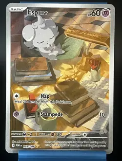 Pokemon TCG Espurr 095/088 Paradox Rift Holo Illustration Rare Basic 60 HP Eng - Image 1