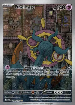 Dhelmise 091/084 Illustration Rare Pitch Black Pokemon Holo Near Mint - Image 1