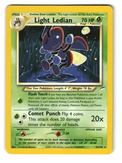 Light Ledian 24/105 Unlimited Rare Neo Destiny Pokemon MP - Image 1