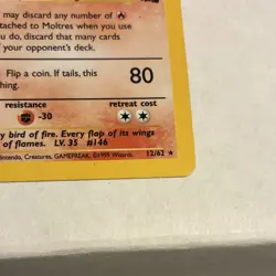 The Pokemon Company Moltres 12/62 Fossil Holo Rare Holo EN Unlimited Basic 70HP - Image 2