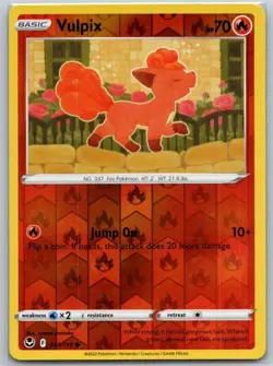 Vulpix 017/195 Common Silver Tempest Pokemon Reverse Holo Near Mint - Image 1